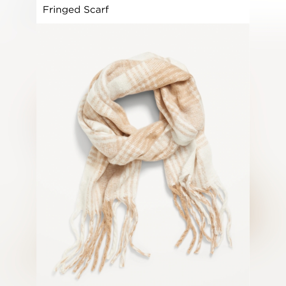 Tan and Cream Scarf Old Navy